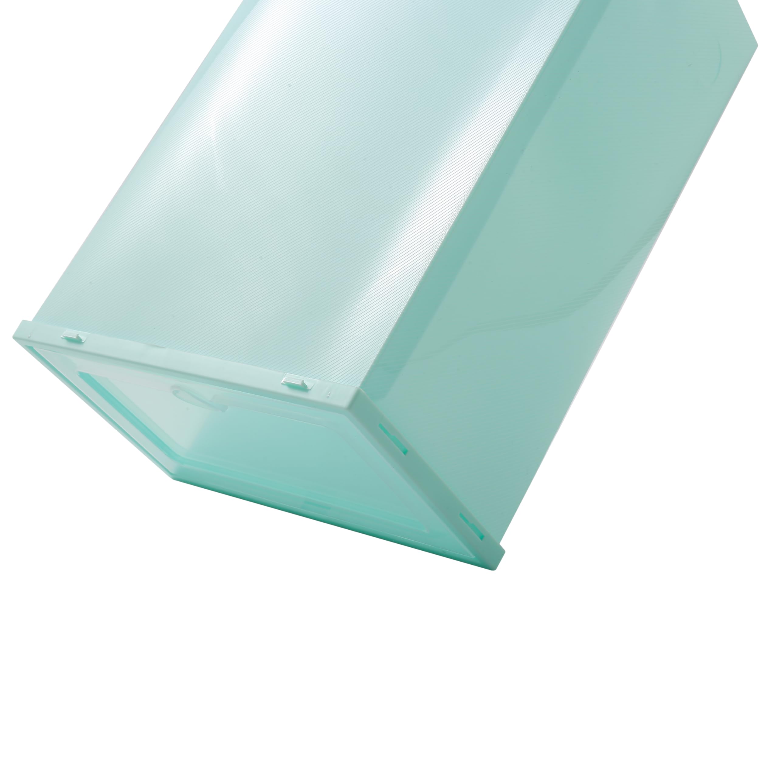 WooDerson 24 Pack de cajas para zapatos, juego de cajas para zapatos, cajas de plástico transparentes apilables para zapatos, materiales de alta calidad PP y HIPS, diseño plegable, 33 x 23 x 14 cm