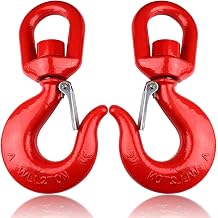 2PCS Heavy Duty Swivel Hook,2 Ton Swivel Lifting Hook with Safety Latch