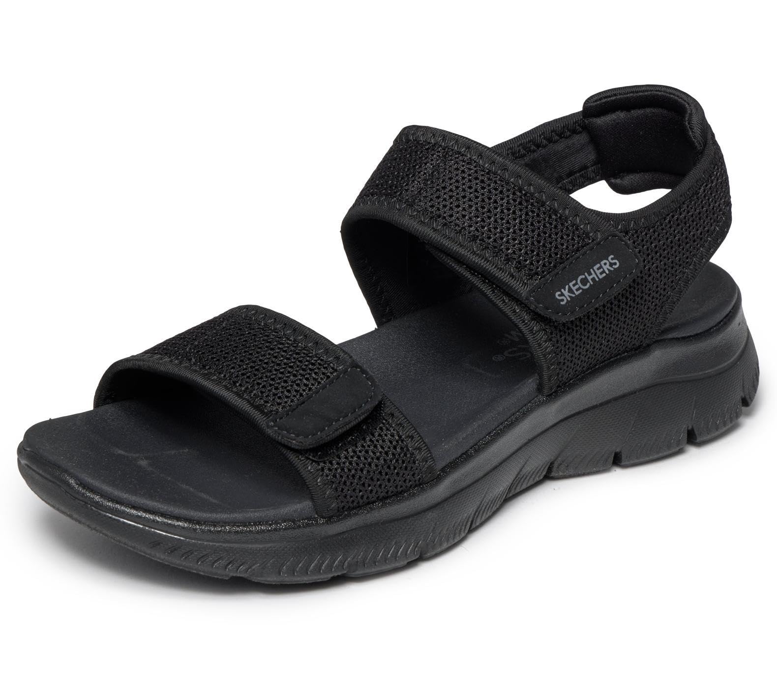 Skechers Women's Summits Sandal Cute Mark Trainers, Black, 5.5 UK