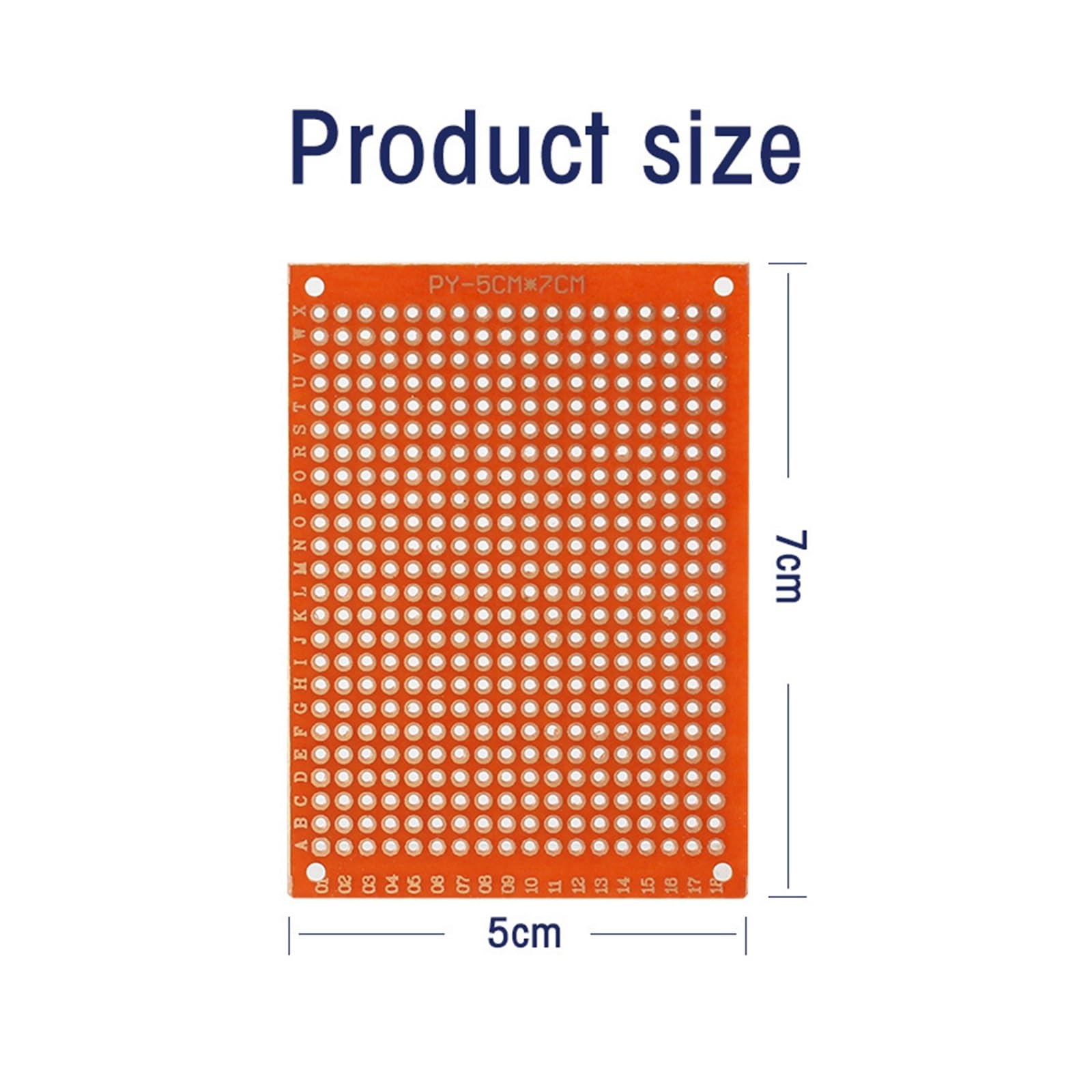 Lot De 10 Cartes Prototypes PCB 64x95mm à Un Seul Côté - Trou Unique 2.54mm Bakélite