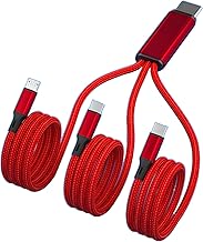 Sponsored You’re seeing this ad based on the product’s relevance to your search query.Learn more about this advertisement GIMIRO 3-in-1 USB Type C to Type C Charging Cable [120 cm Each Branch] 66W Max PD Quick Charge Muti-use USB C Data Cable for Car Charging Compatible with Huawei Xiaomi Samsung (Red/C-CCM)