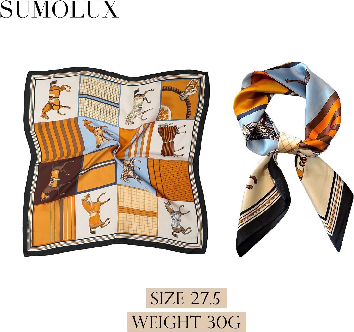 Sumolux Head Hair Scarf for Women Like Satin Silk Scarf Bandana image 2