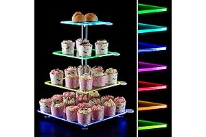 4-Tier Lighted Cupcake Stand: Illuminate Your Treats