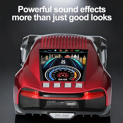 Miniatura 4 de Luxury Sports Car Model Bluetooth Speaker with HD Sound, TWS Stereo Pairing, Display Screen, Built-in Microphone, Unique Bluetooth Car Speaker for