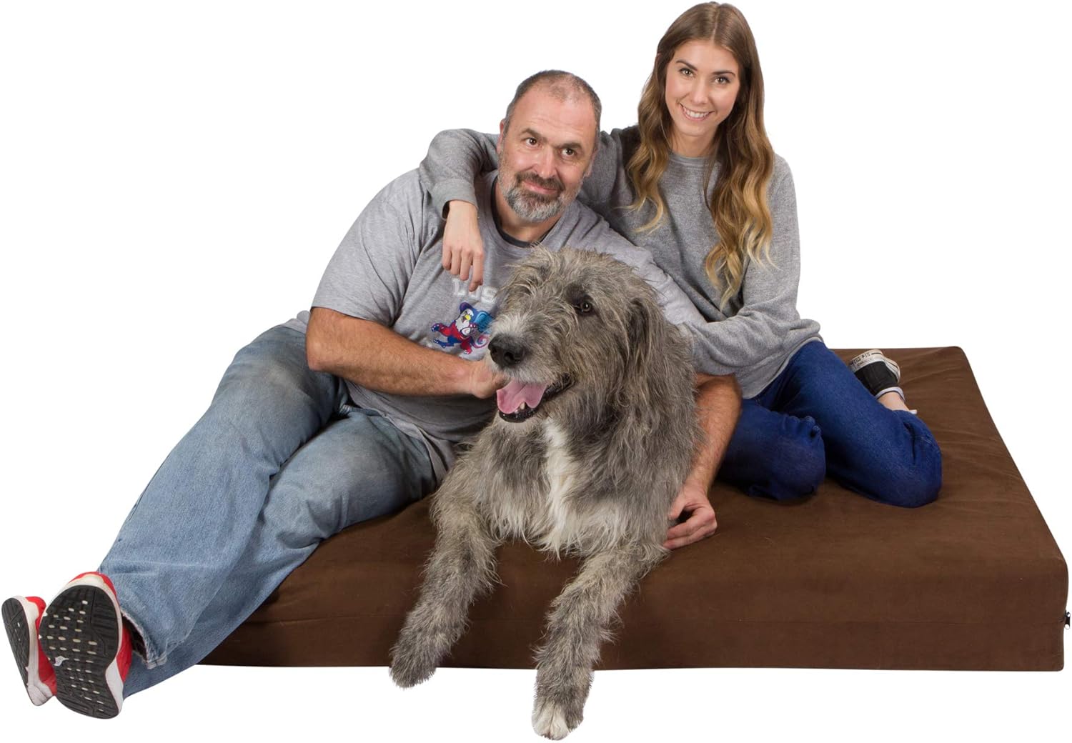 Back Support Systems Dog Bed | Lucky Dog Gel Memory Foam | Mammoth, Chocolate/Brown