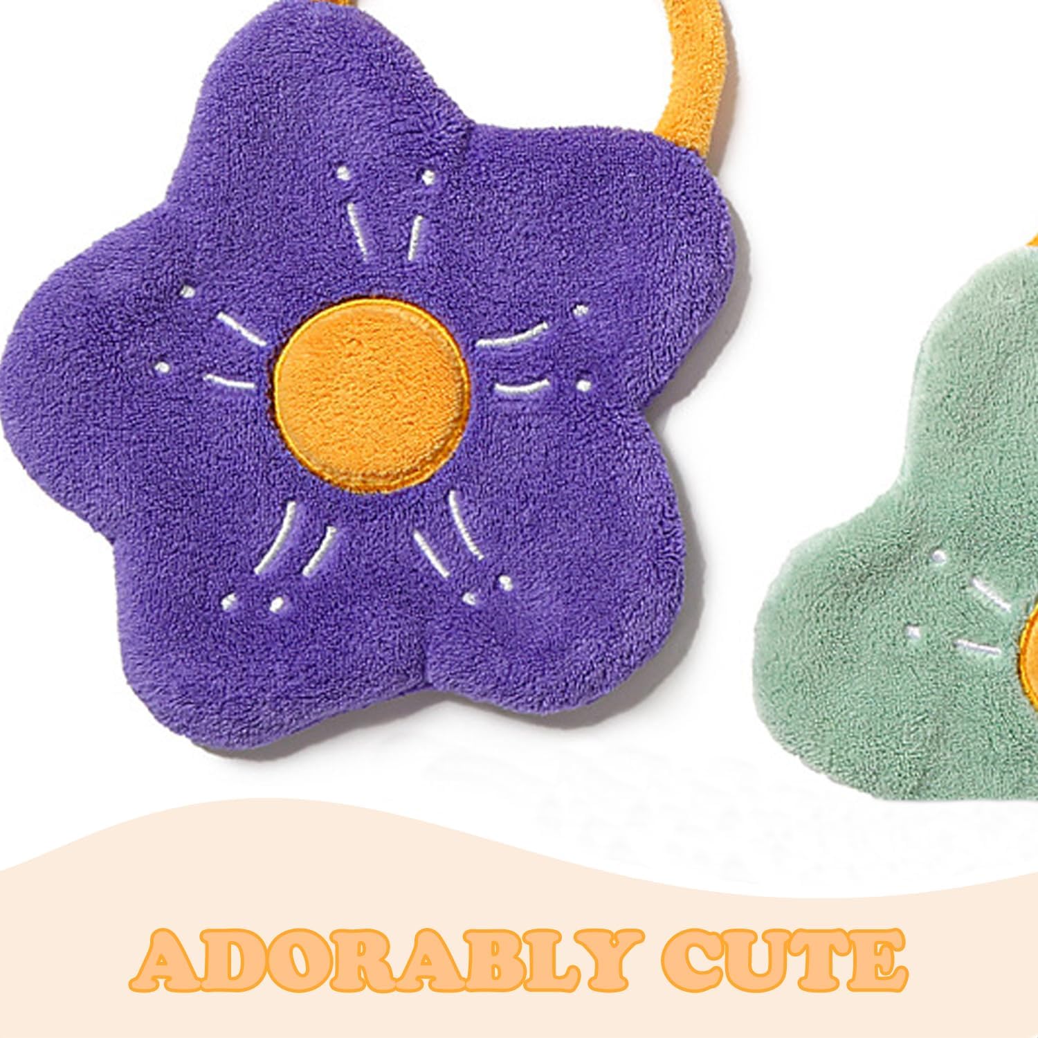 Cute Flowers Kitchen Towels Decorative Set of 4, Absorbent Kitchen Towels Dish Towel for Home Bathroom Gym Hotel Holiday Décor