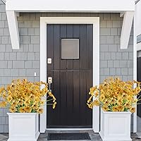 Vista 4 de 20 paquetes de flores artificiales para el aire libre, resistentes a los rayos UV, no se descoloran, de plástico sintético, arbustos, jardín