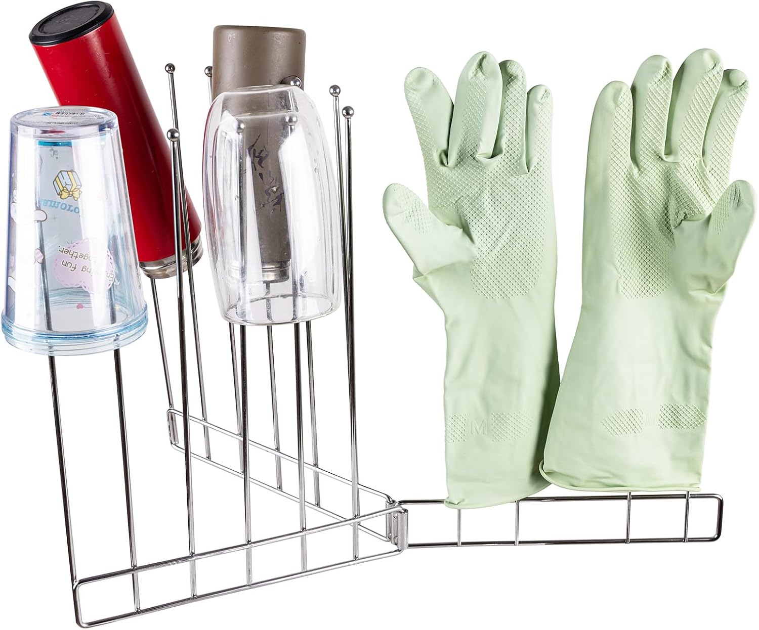 Kitchen Glove Holder, Bottle Drying Rack, Stainless Steel Dish Glove Holder,Baby Bottle Dryer Rack,Plastic Bag Drying Rack,Dishwasher Glove Drying Rack image 2