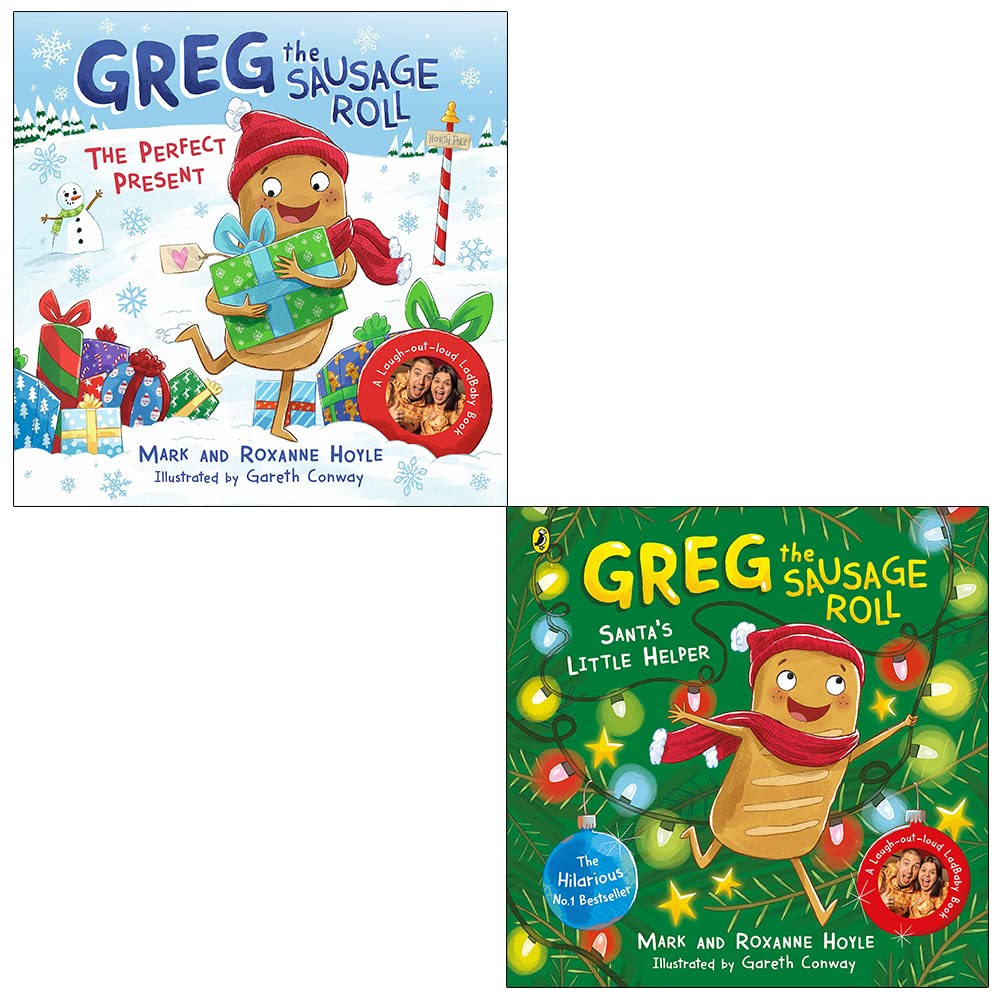 Greg the Sausage Roll Collection 2 Books Set By Mark Hoyle, Roxanne Hoyle (The Perfect Present [Hardcover] & Santa's Little Helper)