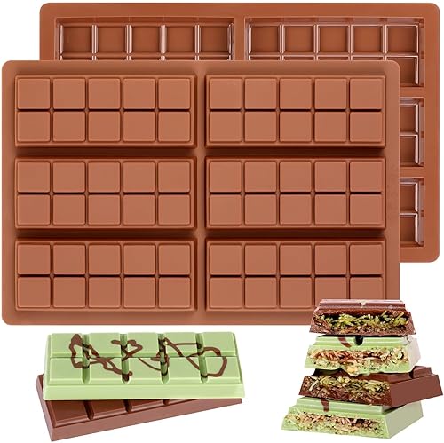 Miniatura 15 de Moldes de chocolate – Molde de barra de chocolate antiadherente, molde de chocolate de grado alimenticio profundo para pestañas, aperitivos de leche