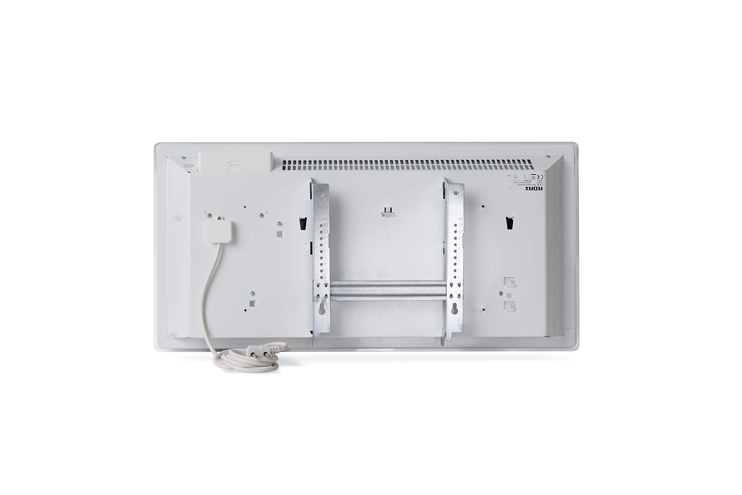 Adax Clea H - Radiatore Elettrico in Vetro | Stufetta Basso Consumo | Termosifone | Termoconvettore | Altezza 340mm | Scaldino 1200W | KDT Bianco | IP24C Class II