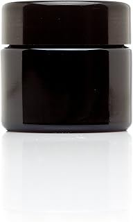 Infinity Jars Classic Black Glass Jar 30 ml (1 fl OZ) Ultraviolet Airtight Smell Proof, Refillable Screw Top Container for Long-Term Storage of Coffee, Spices, Tea, Dried Goods, Kitchen Jar