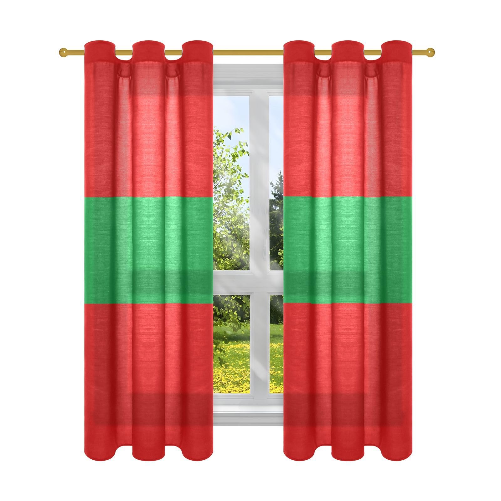 Rideaux transparents Transnistrie 160x132cm pour fenêtre