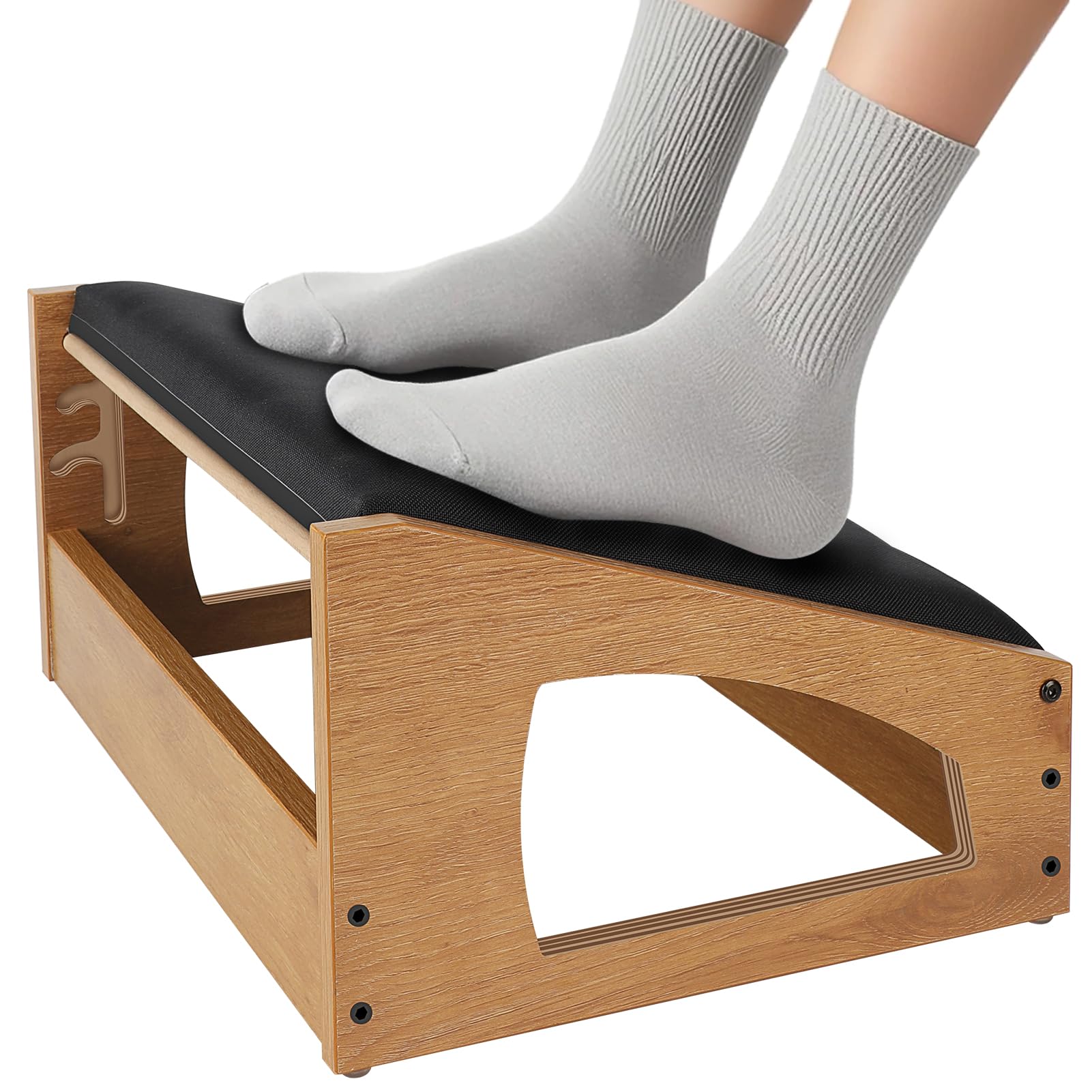 XINGMIAOWJ Ergonomic Foot Rest Under Desk,4 Adjustable Height Foot Stool