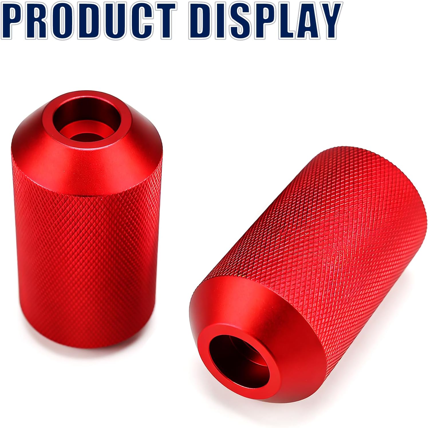 Crash Bar Sliders CNC Decorative End Caps for Harley Touring Softail Dyna Sportster Models,Fit All 1.25" Front Flat Out & Highway Crash bar & Rear Saddlebag Guard (Red)