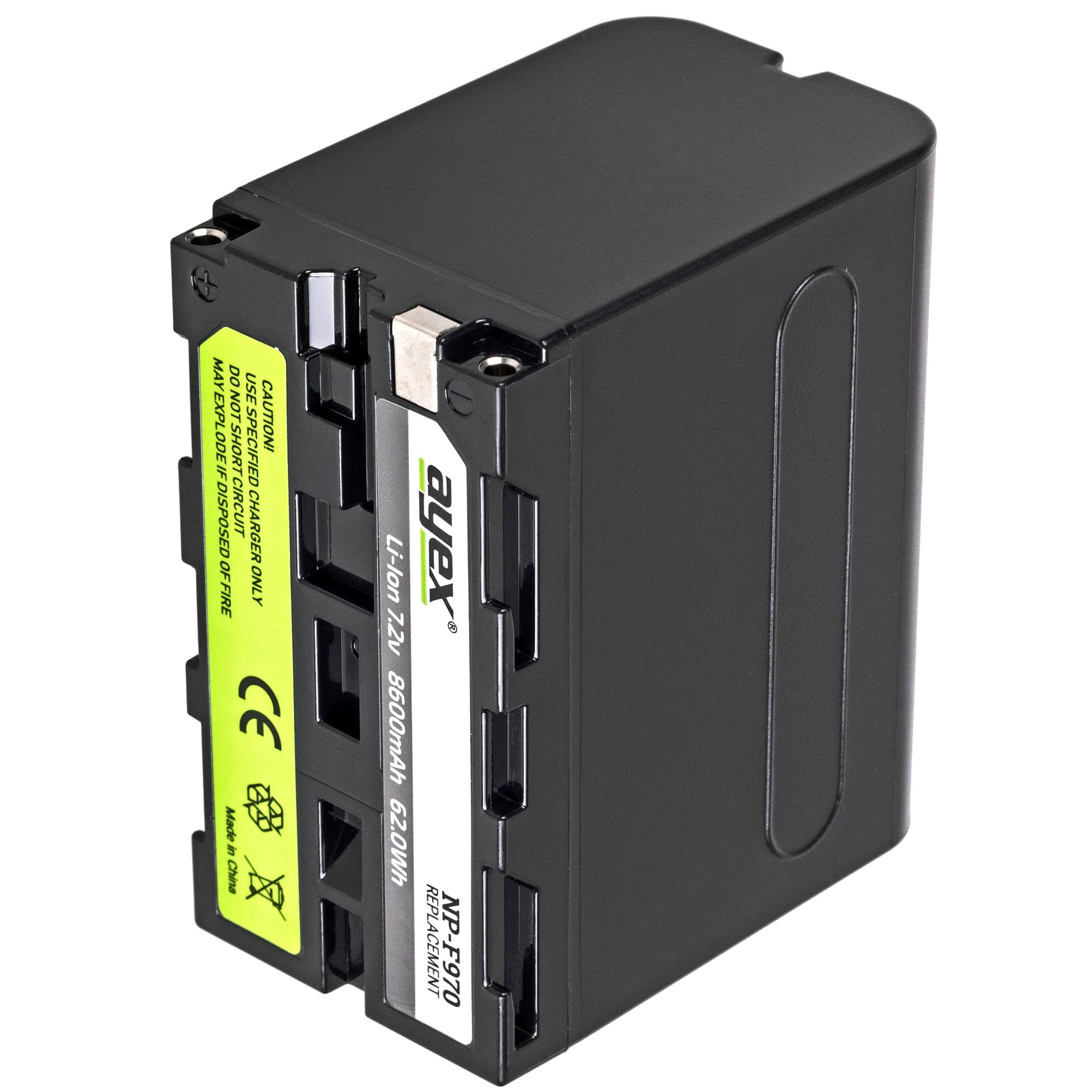 Batterie Ayex NP-F970 Compatible Sony - 8600mAh, 7.2V, Pour Caméscopes, Lampes Vidéo, Moniteurs - 3