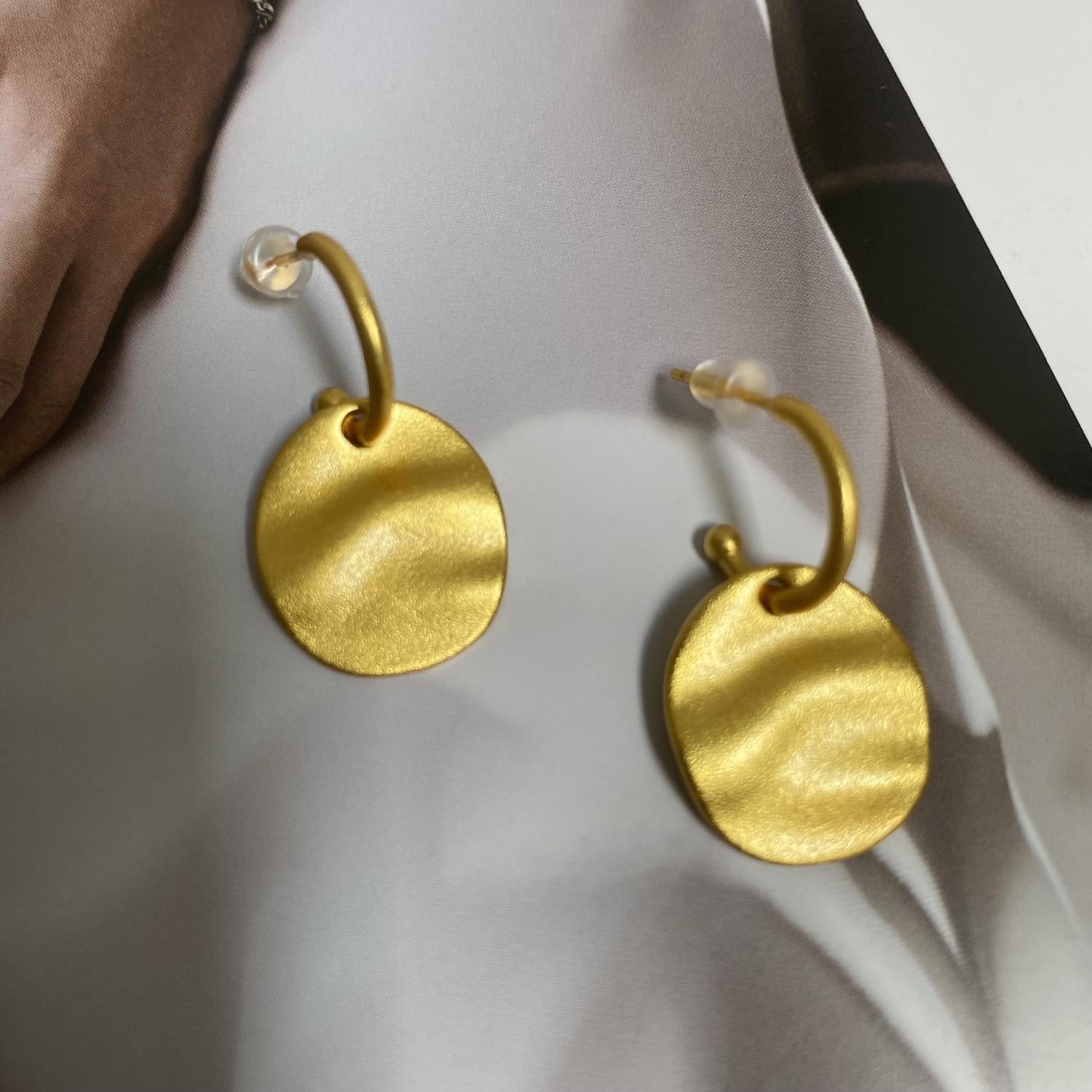 Chic Mini Small Dangle Tassel Hoop Earrings for Women,Twist Matted Statement Elegant Vintage Unique Jewelry Earrings for Formal - Image 7