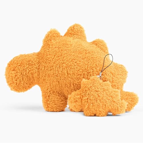 Miniatura 1 de Max Kindly Stegosaurus - Juego de almohadas de pepita de dinosaurio almohada pequeña de 9.5 pulgadas y llavero de 4 pulgadas, almohadas súper suaves