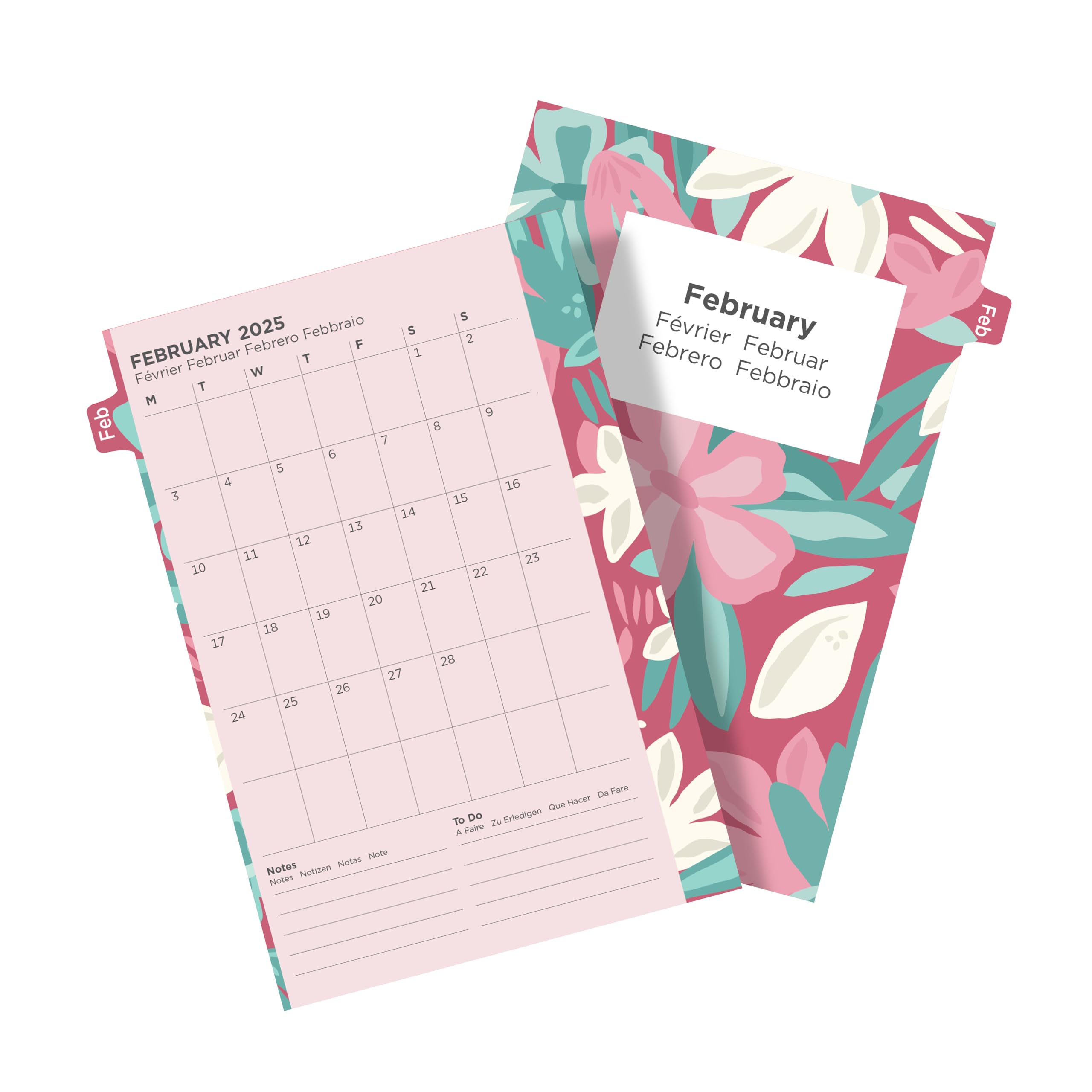 Pocket Illustrated Floral Week on 2 Pages Diary and Fill 2025 - Image 4