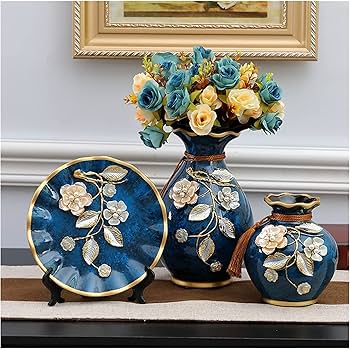 中国花瓶セット Amazon.co.jp: 中国陶磁器3ピース/セット セラミック花瓶 3D 立体