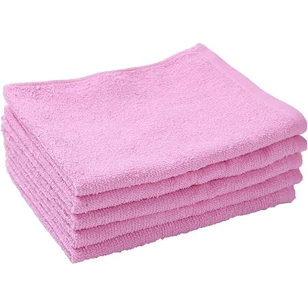 Amazon まとめ買いセット カラー フェイス タオル ３４ ８５ｃｍ 綿１００ １２枚組 ２００匁 5 ピンク フェイスタオル ホーム キッチン オンライン通販