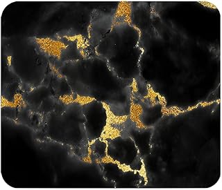 لاود يونيفيرس قاعدة ماوس مرنة مضادة للانزلاق بطباعة رخامية - اسود، ذهبي، بوليستر نيوبرين، من لود ينفيرس