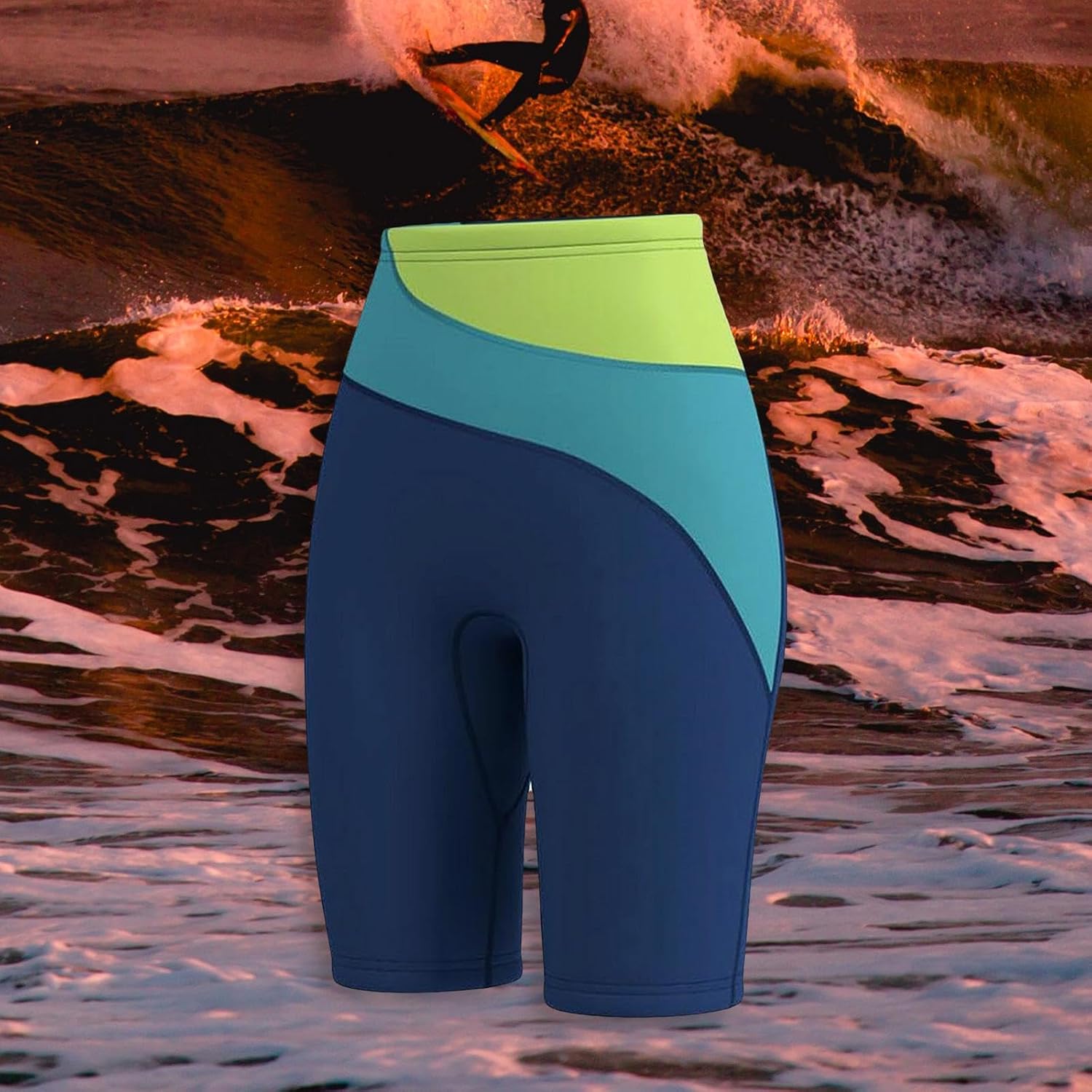 3mm Neoprene Shorts for Men Scuba Diving Swimwear Wetsuit for Water Sports Kayaking, Blue L