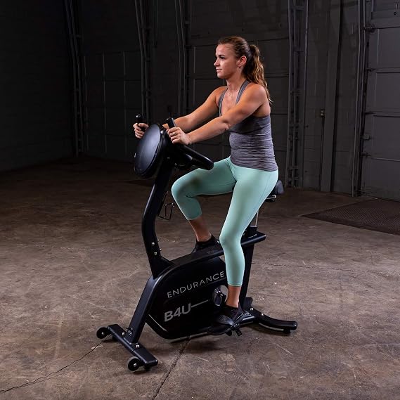 Body-Solid (B4UB) Upright Indoor Exercise Bike with LED Display - Adjustable Seat, Multiple Workout Programs, Heart Rate Monitor & Calorie Tracker for Home Gym