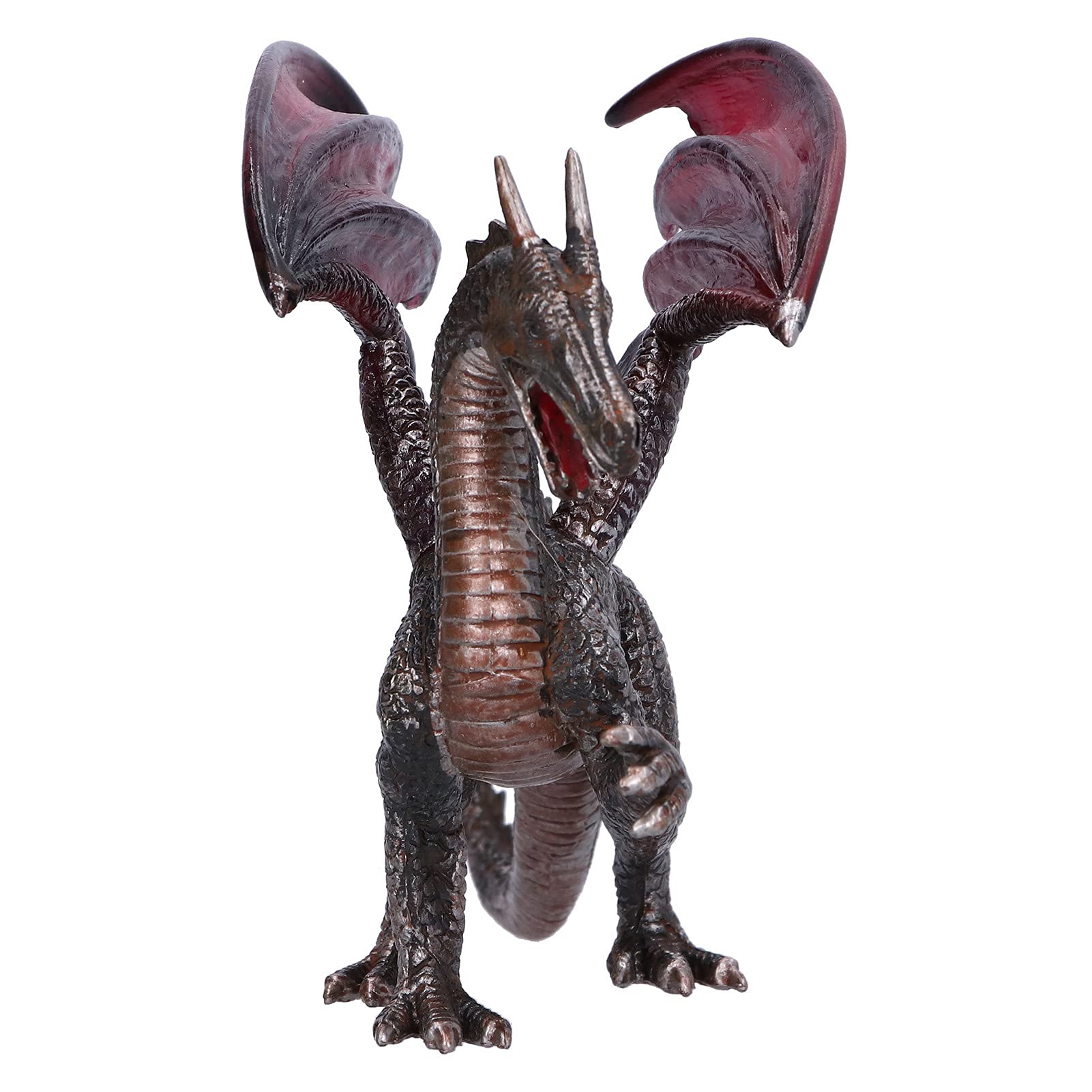 Tnfeeon Dragon Model, Exquisite Dark Color Simulated Desktop Children Decorative Dragon Figurine for Collection for Gift