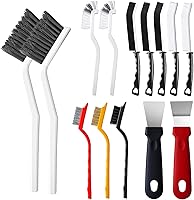 Agotglmi 14Pcs Crevice Cleaning Brush Set - V-Shape Grout Brushes for Deep Cleaning Gaps in Kitchen, Bathroom, Windows & Tiles