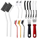 14Pcs Crevice Cleaning Brush Set&comma; V Shape Grout Cleaner Brush for Deep Cleaning Gap&comma; Hard Bristle Scrub Brushes Tools&comma; Cleaning Supplies for Household Use&comma; Bathroom&comma; Kitchen&comma; Toilet&comma; Window