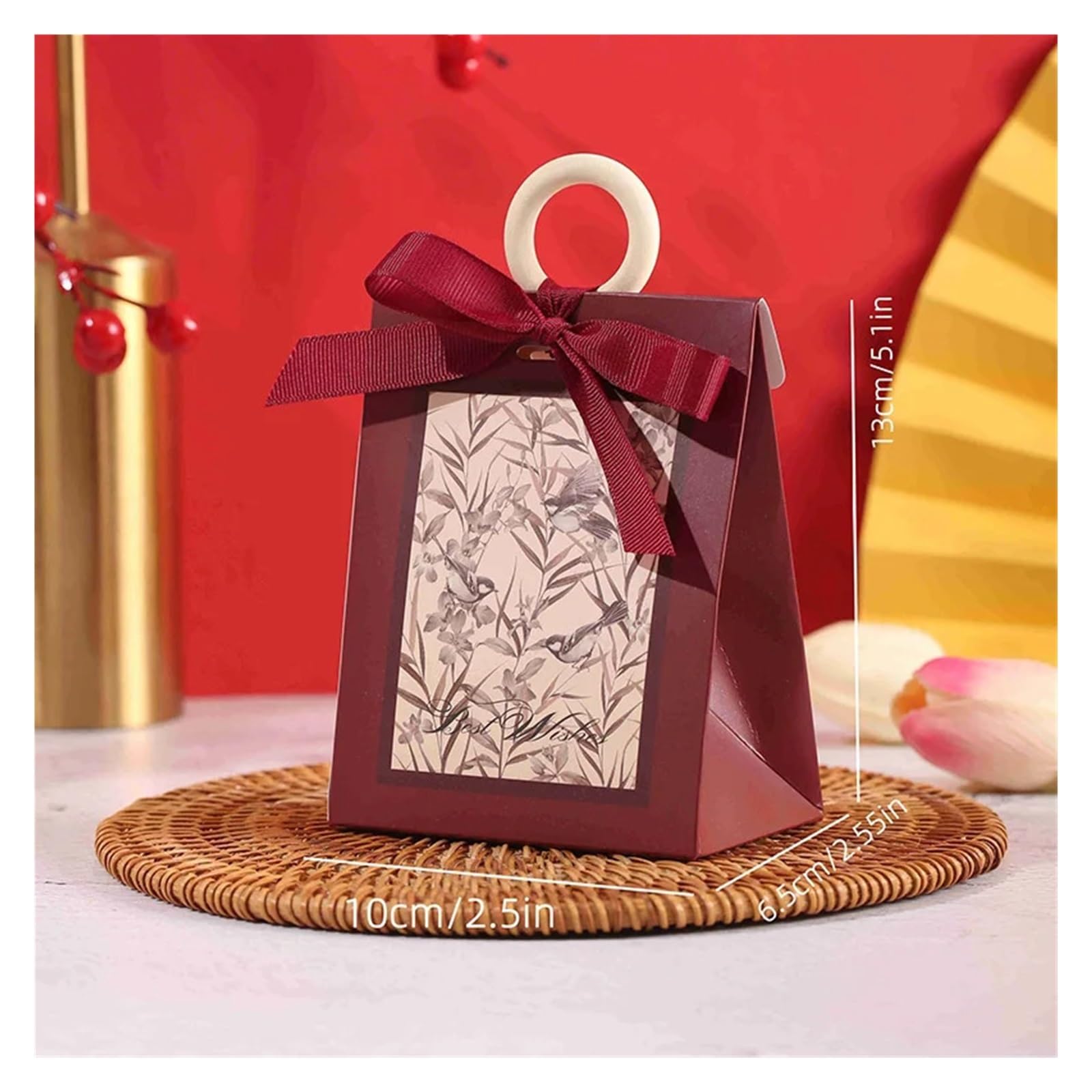Geschenk Box 10/20 Stücke Retro Missugar Box Süße Hochzeit Gunsten Verpackung Pralinenschachtel Mit Band Geburtstagsfeierbedarf(Green1,20pcs)