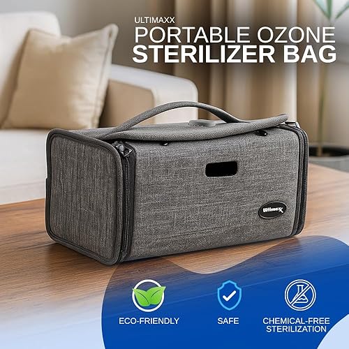 Miniatura 2 de Ultimaxx Bolsa esterilizadora de ozono portátil - Alimentada por USB, UV y desinfección con ozono para máscaras, biberones, teléfonos, ropa,