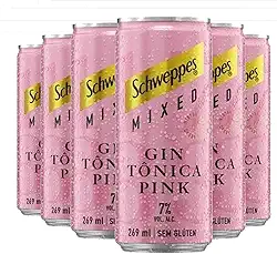 Kit c/ 6und Gin Tônica Pink Lata 269ml