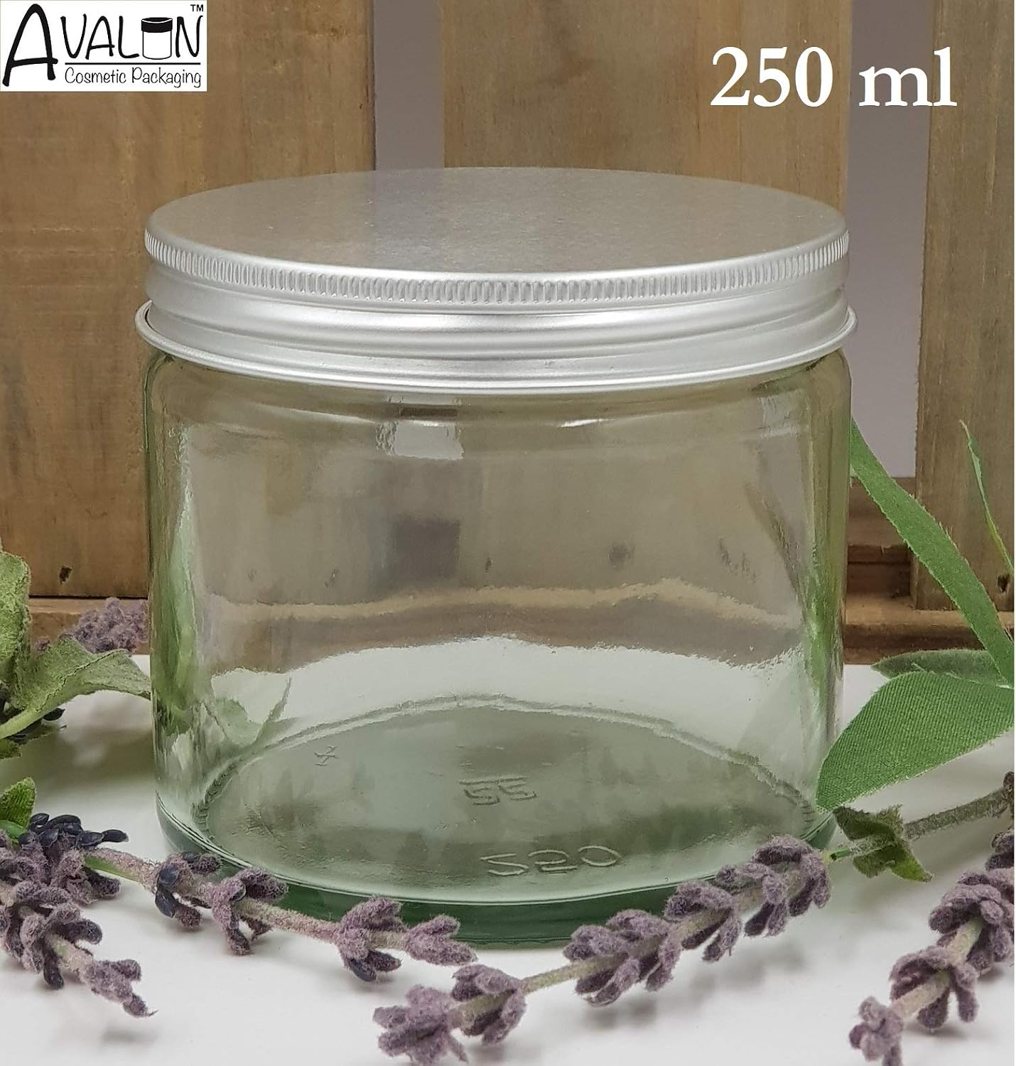 Elegant and Durable 250ml Large Clear Glass Jars with Airtight Silver Lids, Perfect for Candlemaking Storage - Image 4