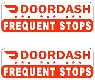 2 Pack Doordash Magnetic Sign for Car, Doordash Car Magnets Sign, Reflective Food Delivery Driver Magnet for Vehicles, Heavy duty, Truck (White-Red 2 Pack)