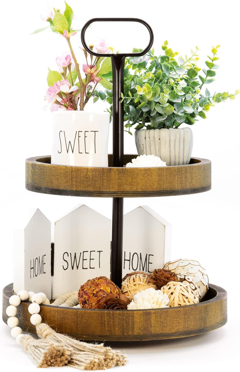 Tiered Tray Stand 2 Tier Tray for Fruit, Cupcakes & More