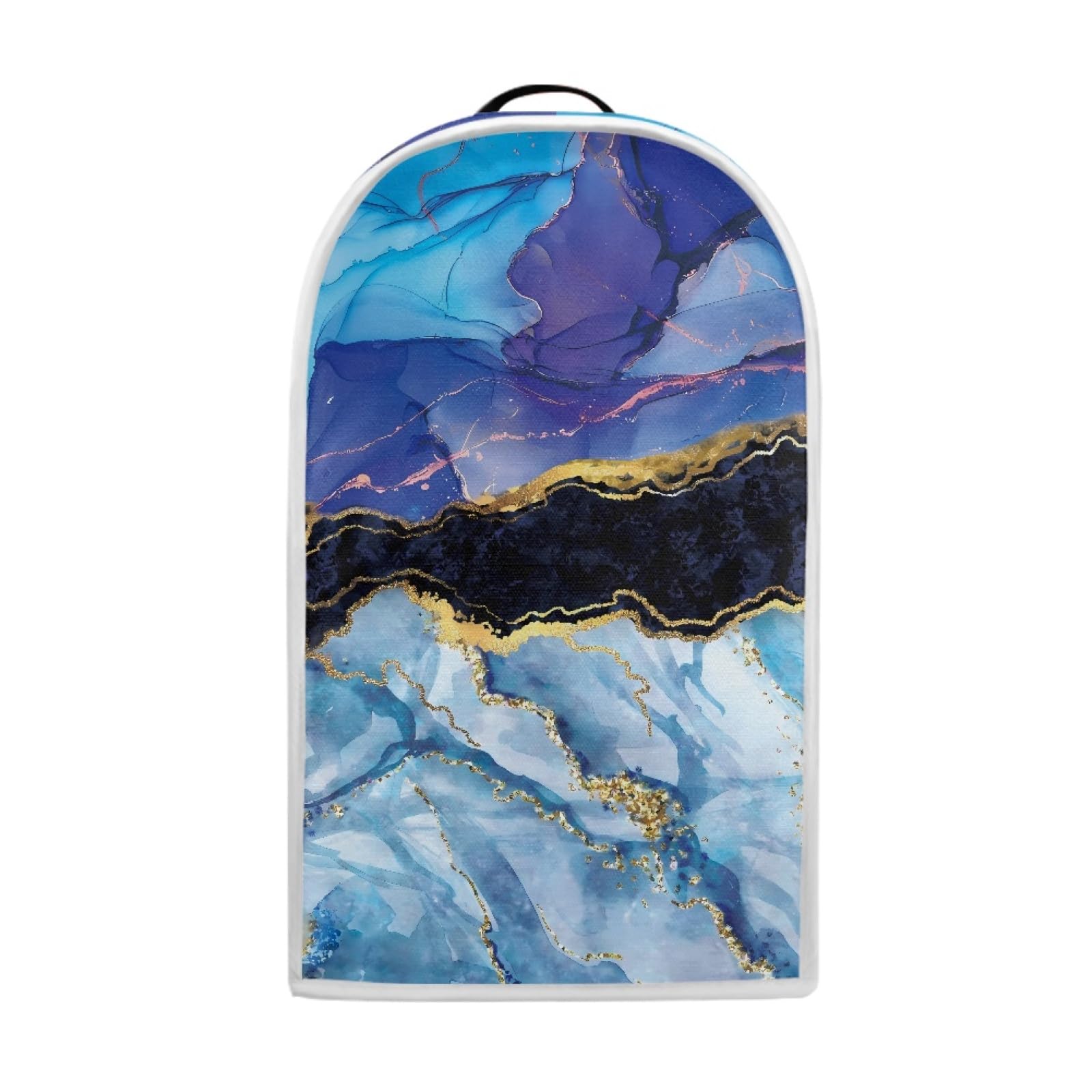 TOADDMOS Purple Blue Gold Marble Print Blender Cover Dust Cover,Blender Covers for Kitchen,Fingerprint Protection Cover for Stand Mixer or Coffee Machine