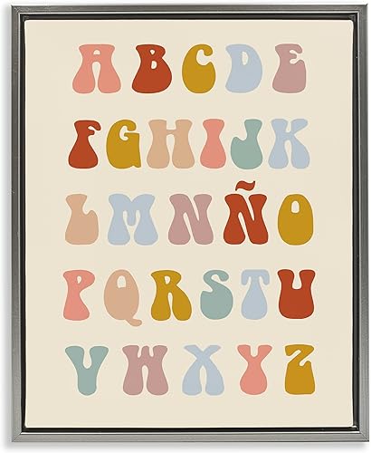 Miniatura 11 de Stupell Industries Abecedario Estilo Vintage Framed Floater Canvas Wall Art Black,Marrón,Gold,Gray,https://www.amazon.com/dp/undefined