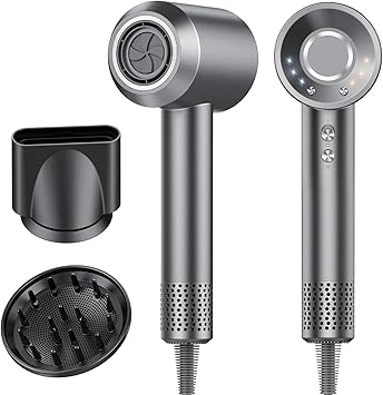 aowoka Ionic Hair Dryer, 160000 RPM Professional High Speed Ionic Blow Dryer 500 Million Negative Ions & Heat-Control & Low Noise Hairdryer for Faster Drying