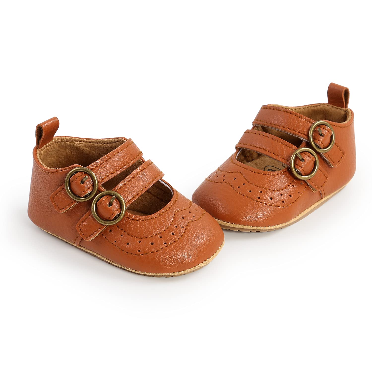 Baby Girls First Walking Shoes Mary Jane PU Leather Anti-Slip Princess Shoes Infant Baby Shoes — view 56