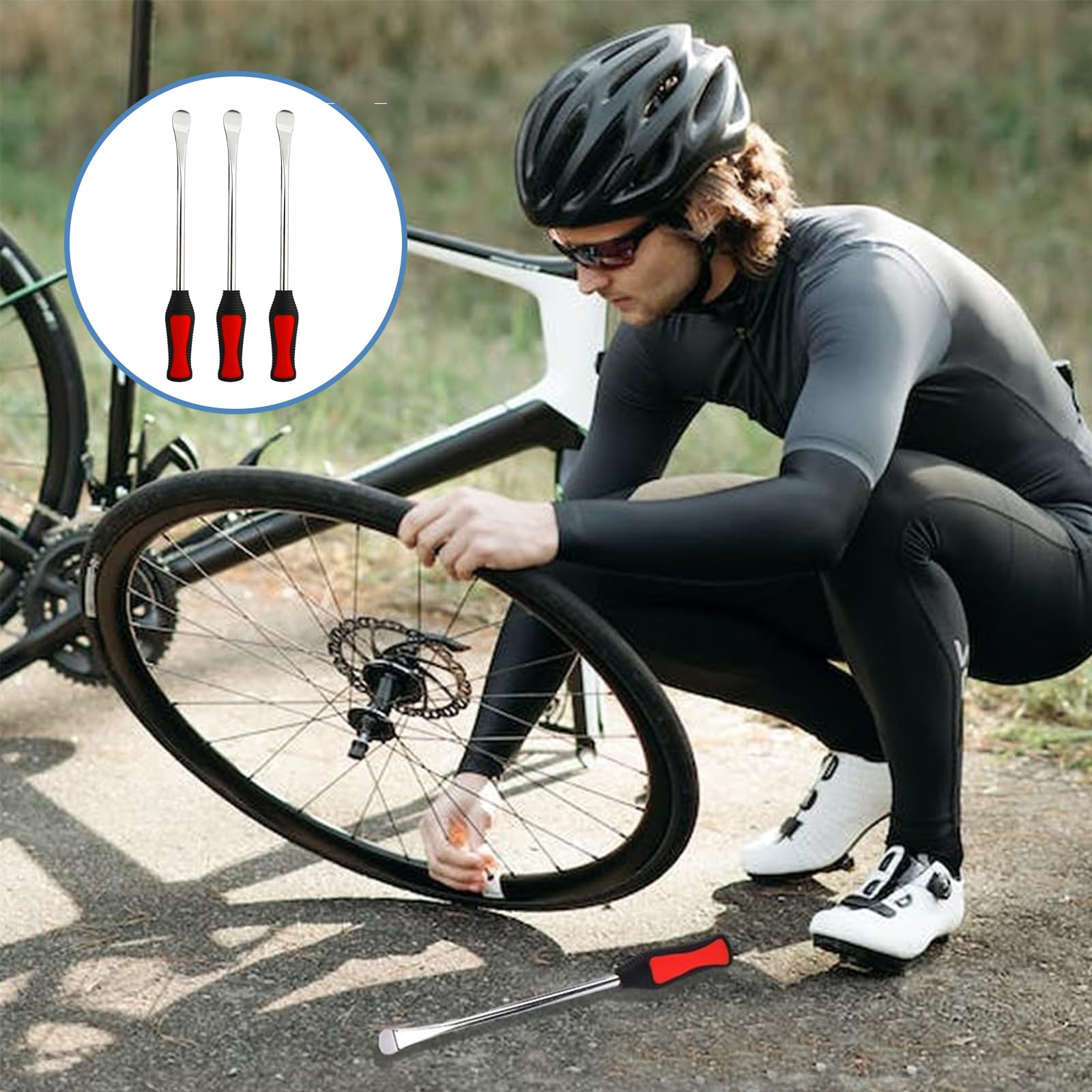 Łyżka do opon motocyklowych, rowerowych, 12 sztuk
