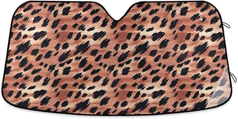 Rose Gold Leopard Print Shade for car Windshield Foldable Reflective Sun as seen on tv Products para sol de auto