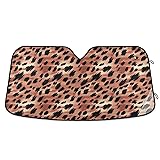 Rose Gold Leopard Print Shade for car Windshield Foldable Reflective Sun as seen on tv Products para sol de auto