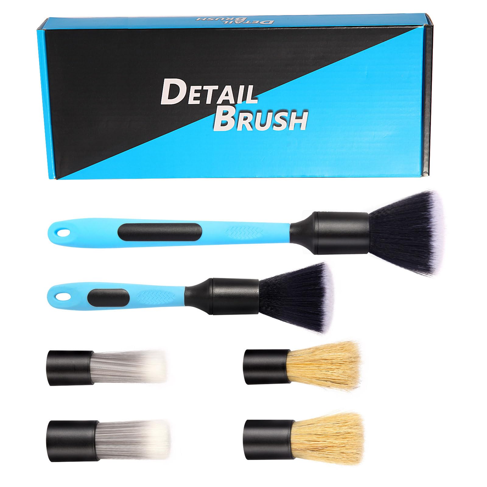 Ergonomic Detailing Brush Collection for Comfortable Grip and Efficient Cleaning in Tight Automotive Space Auto Soft Bristle Detailing Cleaners