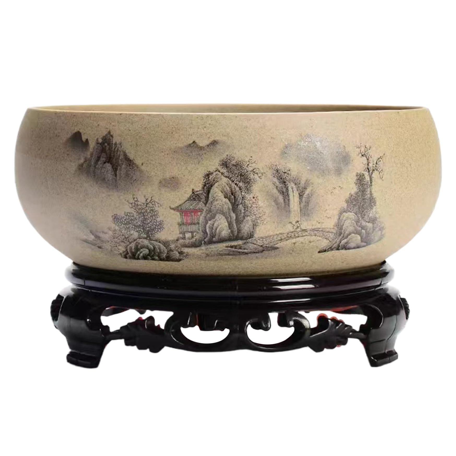 Jardinière en céramique style chinois de 6,5 pouces pour votre salon