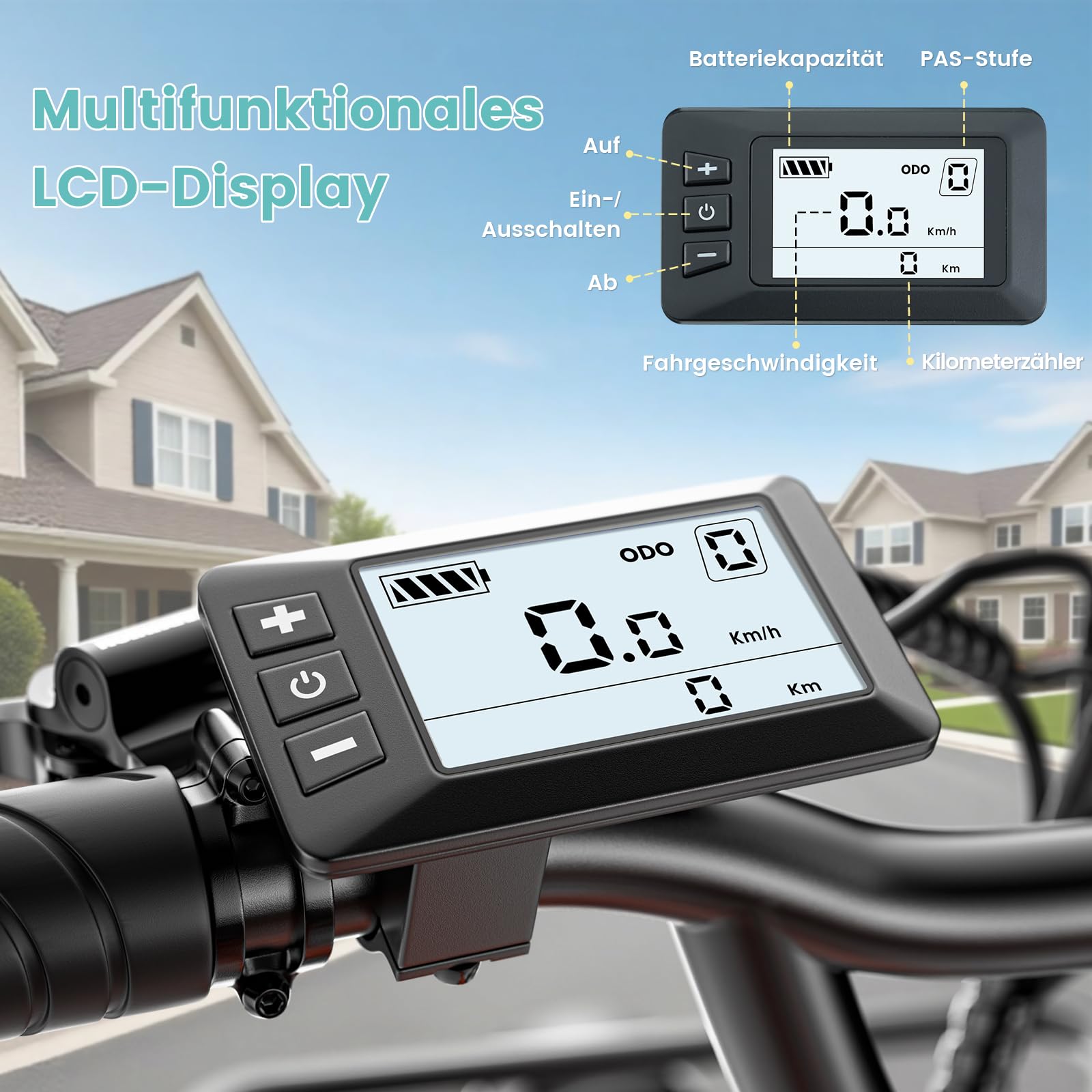 Tricycle Velo Electrique, Pliable VéLo éLectrique E Bike Roues 20 Pouces pour Homme Femmes Et Adulte, avec 36V 20ah Batterie, Moteur 250w, écran LCD, Vitesse 25 Km/H, Ip65 avec Grands Paniers