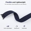 YYXIXI Nylon Loop Straps Compatible with Samsung Galaxy Watch 9 8 Strap 40mm 44mm, Fabric Sport Bands for Galaxy Watch 8 Classic Band 46mm, No Gap Wristband with Metal Connector (Black) gallery image