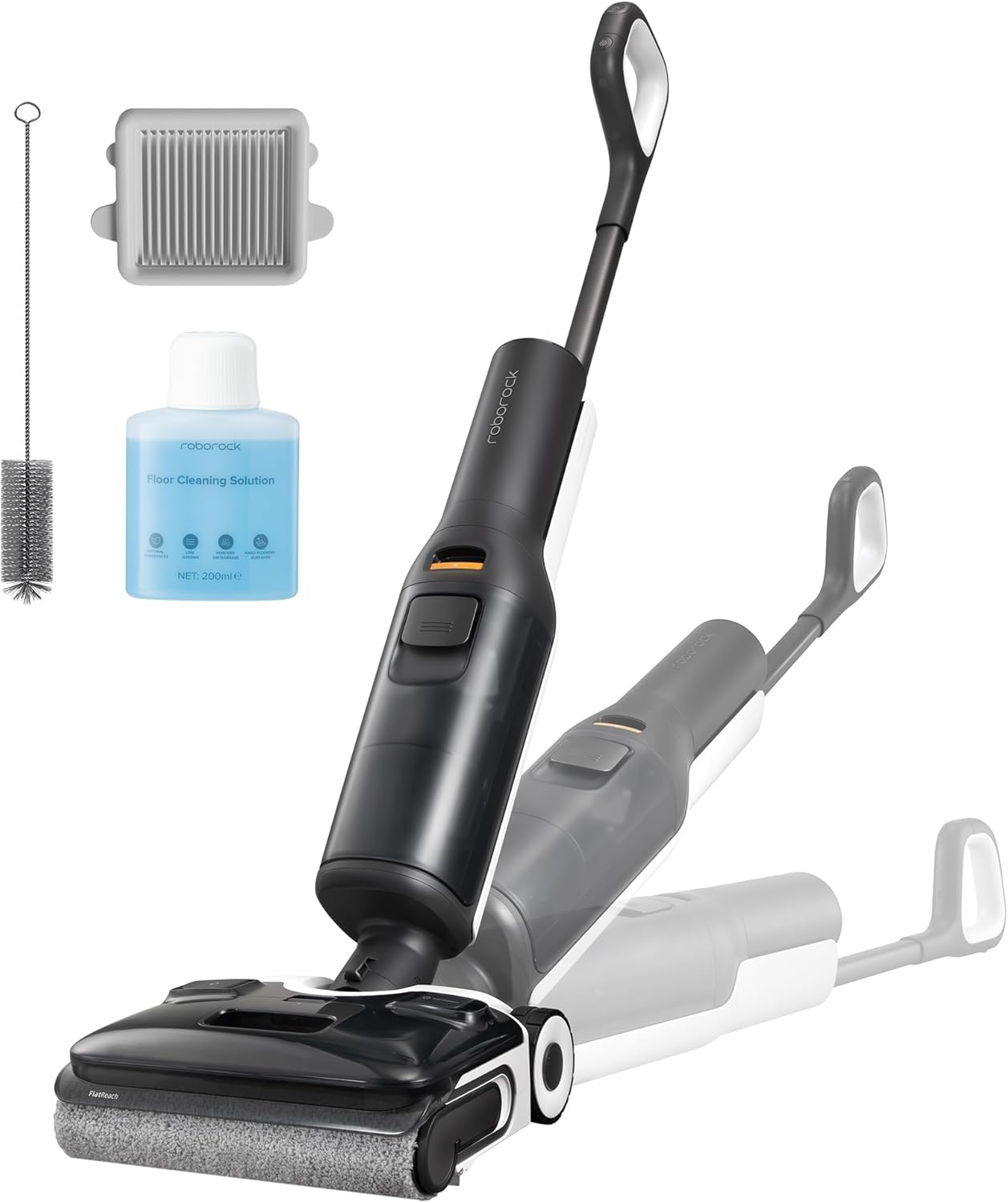 roborock F25 ALT Aspirapolvere Lavapavimenti Senza Fili 20000Pa, Design Ultra Slim 180, Asciugatura 90C, Doppio Raschietto Anti-Groviglio, Ruote Motorizzate,Doppia Pulizia Bordi per Pavimenti Duri