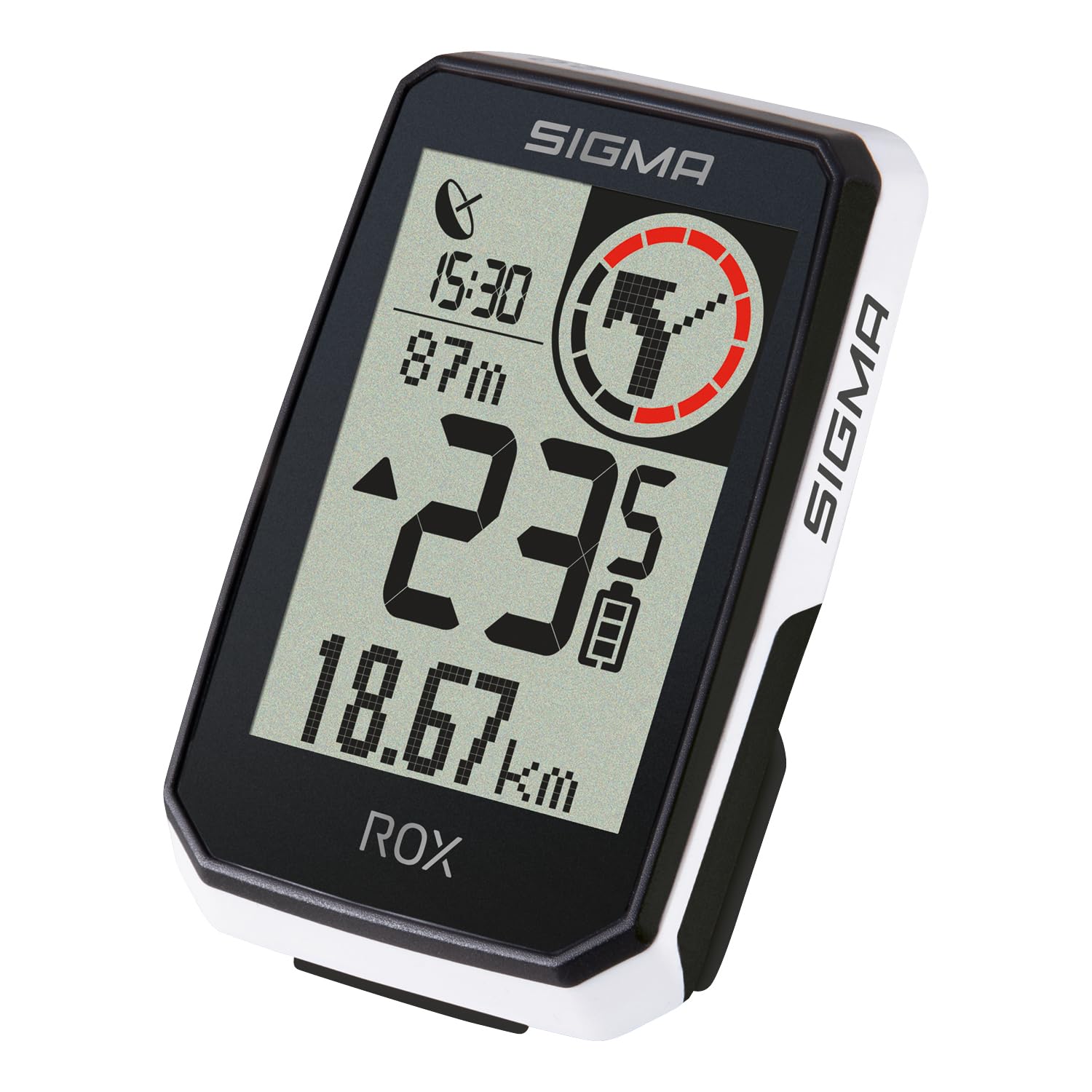 SIGMA ROX 2.0 ENDURANCE Bianco | 26h di durata della batteria | computer da bici wireless | GPS e navigazione incluso OVERCLAMP Butler | navigazione GPS outdoor | compatibile con le e-bike